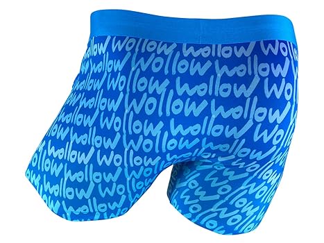 Amazon | [ワロー] ボクサーパンツ W-37 青 ナイロンボクサー